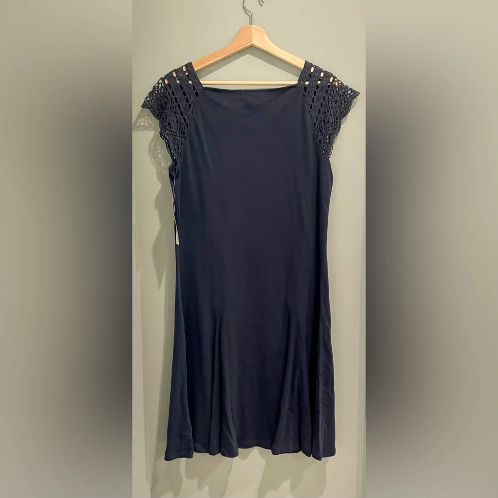 Lauren Ralph Lauren‎ Lace-Sleeve Rib-Knit Dress-Size XL-New with Tags - Picture 2 of 5